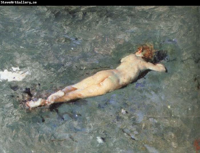 Mariano Fortuny y Marsal nude on the beach at portici